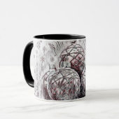 Vintage kerstdecoratie-Ornamenten Mok (Voorkant links)