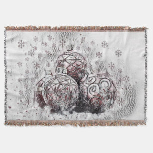 Vintage kerstdecoratie Ornamenten Placemat Deken