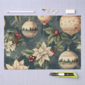 Vintage Kerstdecoratie Poinsettia Vakantie Tissuepapier (Craft)