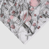 Vintage Kerstdecoraties in Sneeuwbomen Tissuepapier (Detail)