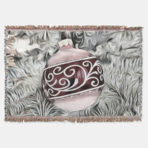 Vintage Kerstdecoraties Ornamenten Tekening Deken