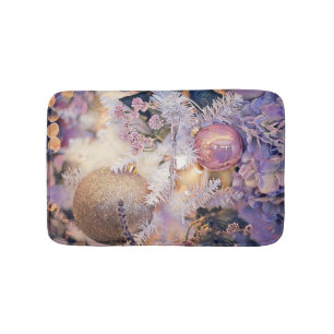 Vintage Kerstdecoraties Ornamenten Waterverf Badmat