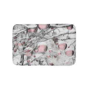 Vintage Kerstdecoraties Ornamenten Waterverf Badmat