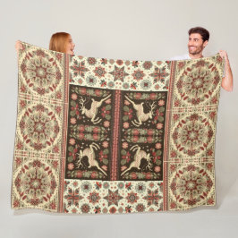 Vintage kerstdeken ontwerp fleece deken