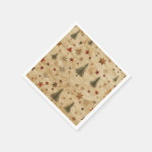 Vintage kerstdennenbomen perkament decoupage servet (Hoek)