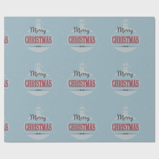 Vintage kerstdesign cadeaupapier (Vlak)