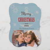 Vintage kerstdesign feestdagenkaart (Voorkant / Achterkant)