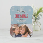 Vintage kerstdesign feestdagenkaart (Staand voorkant)