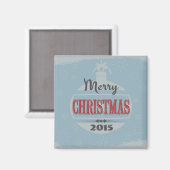 Vintage kerstdesign magneet (Voorkant / Achterkant)