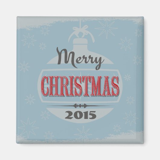 Vintage kerstdesign magneet (Voorkant)