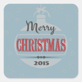 Vintage kerstdesign vierkante sticker