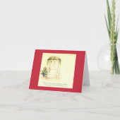 Vintage kerstdeur Kaart (Voorkant)
