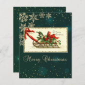 Vintage kerstdij, Mistletoe Snowflakes (Voorkant / Achterkant)