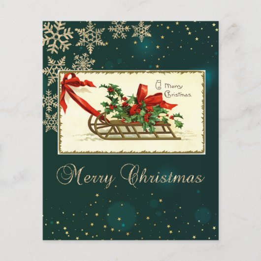 Vintage kerstdij, Mistletoe Snowflakes (Voorkant)