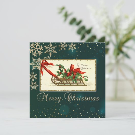 Vintage kerstdij, Mistletoe Snowflakes (Staand voorkant)