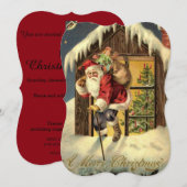 Vintage: Kerstdiner - Kaart (Voorkant / Achterkant)