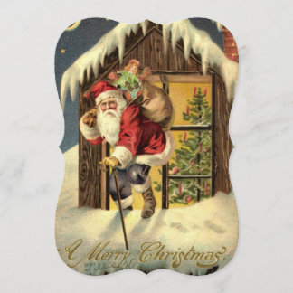 Vintage: Kerstdiner - Kaart