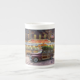 Vintage kerstdiner porselein kop