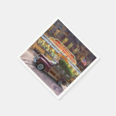 Vintage kerstdiner servet (Hoek)