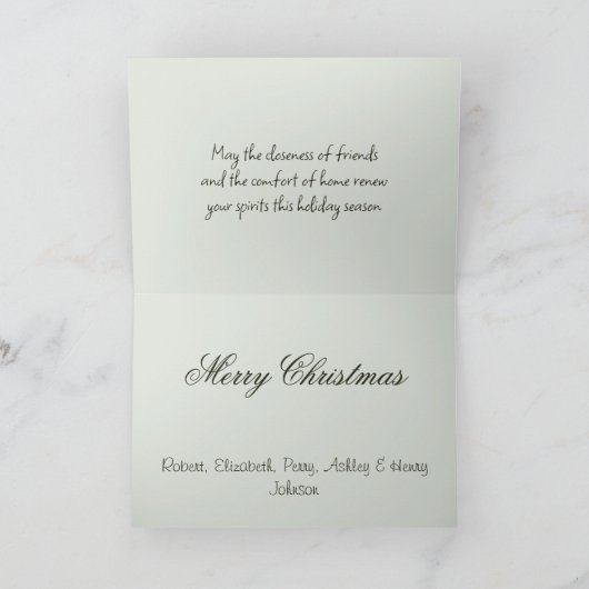 Vintage kerstdorp feestdagen kaart (Binnen)