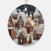 Vintage kerstdorp keramisch ornament (Links)