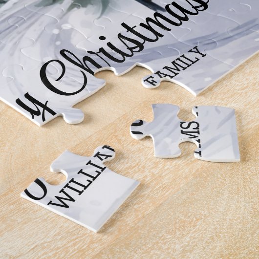 Vintage-kerstdorp Scene Legpuzzel (Zijkant)