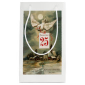 Vintage kerstdove klein cadeauzakje (Voorkant)