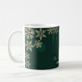 Vintage kersteekhoorn, Snowflakes Koffiemok (Links)