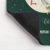 Vintage kersteekhoorn, Snowflakes Muismat (Hoek)