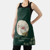 Vintage kersteekhoorn, Snowflakes Schort (Insitu)