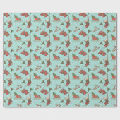 Vintage kerstelementen cadeaupapier (Vlak)