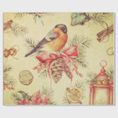 Vintage kerstelementen — Verpakkingspapier Cadeaupapier (Vlak)