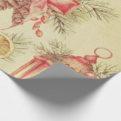 Vintage kerstelementen — Verpakkingspapier Cadeaupapier (Hoek)