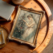Vintage Kerstelf met Boom Decoupage Tissuepapier