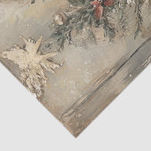 Vintage Kerstelf met Boom Decoupage Tissuepapier (Detail)
