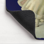 Vintage kerstengel-bloemen, Victoriaans Die Cut Muismat (Hoek)