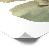 Vintage kerstengel-bloemen, Victoriaans Die Cut Poster (Hoek)