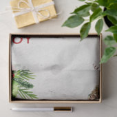 Vintage Kerstengel en Holly Decoupage Tissuepapier (Geschenk)