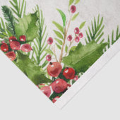 Vintage Kerstengel en Holly Decoupage Tissuepapier (Detail)