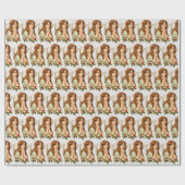 VINTAGE KERSTENGEL inpakpapier (Vlak)