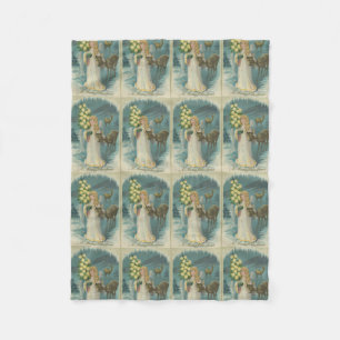 Vintage-kerstengel met Deer Fleece Deken