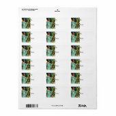 Vintage-kerstengel met Label met boomcadeau (Full Sheet)