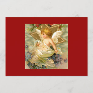 Vintage kerstengel Star Kaart