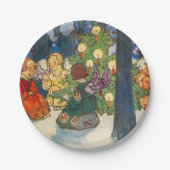 Vintage kerstengelengel Bord voor feestdagen (Voorkant)