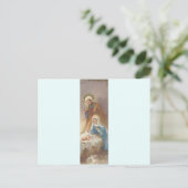 Vintage-kerstfamilie Feestdagenkaart (Staand voorkant)