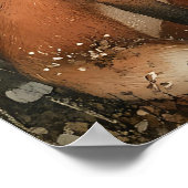 Vintage Kerstfee met Fox Whimsical Holiday Poster (Hoek)