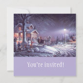 Vintage kerstfeest afbeelding kaart (Achterkant)