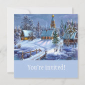 Vintage kerstfeest afbeelding kaart (Achterkant)