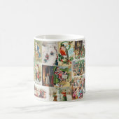 Vintage-kerstfeest Antiek collage Festive Koffiemok (Center)