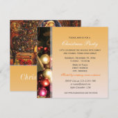 Vintage kerstfeest- en feestfeestfeest kaart (Voorkant / Achterkant)